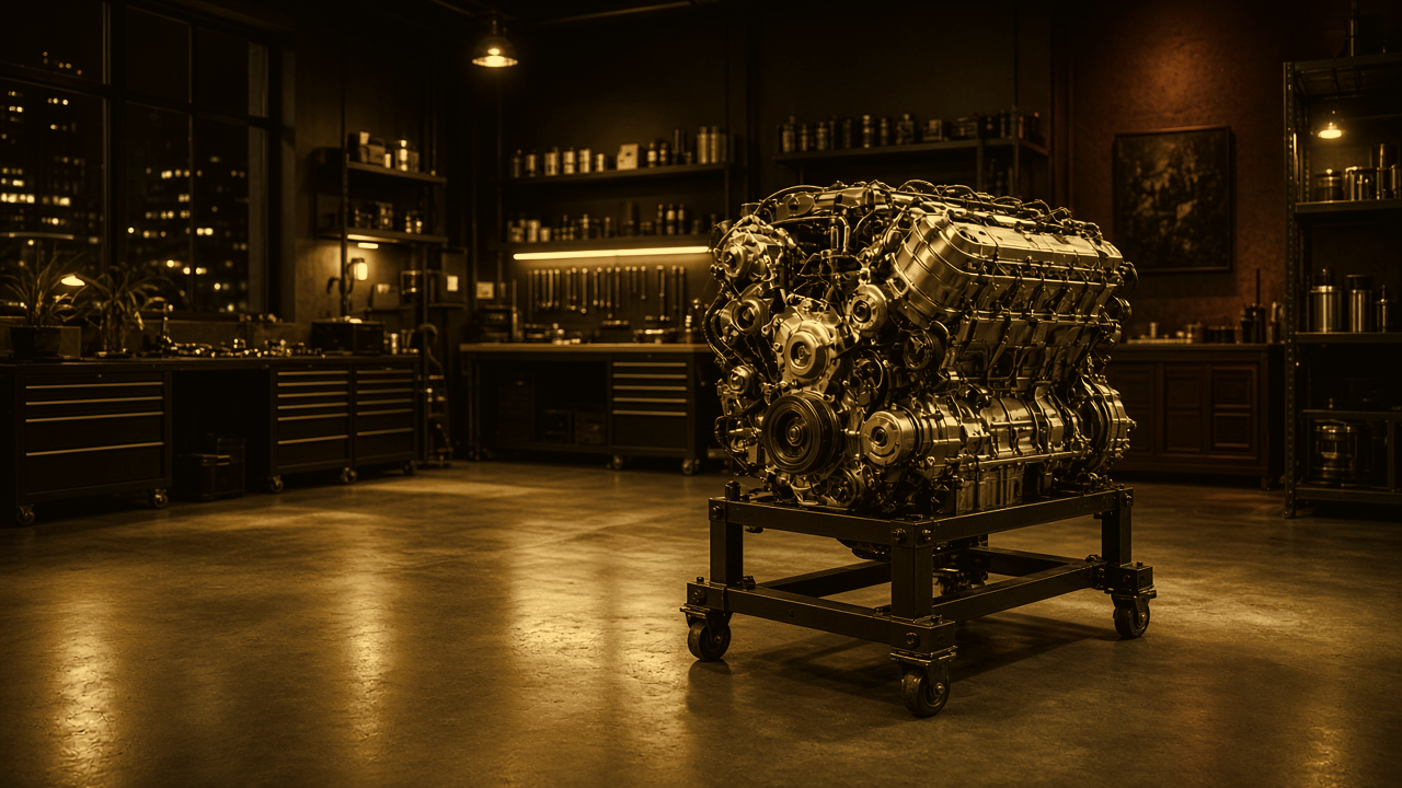 Engine standing ready to crate